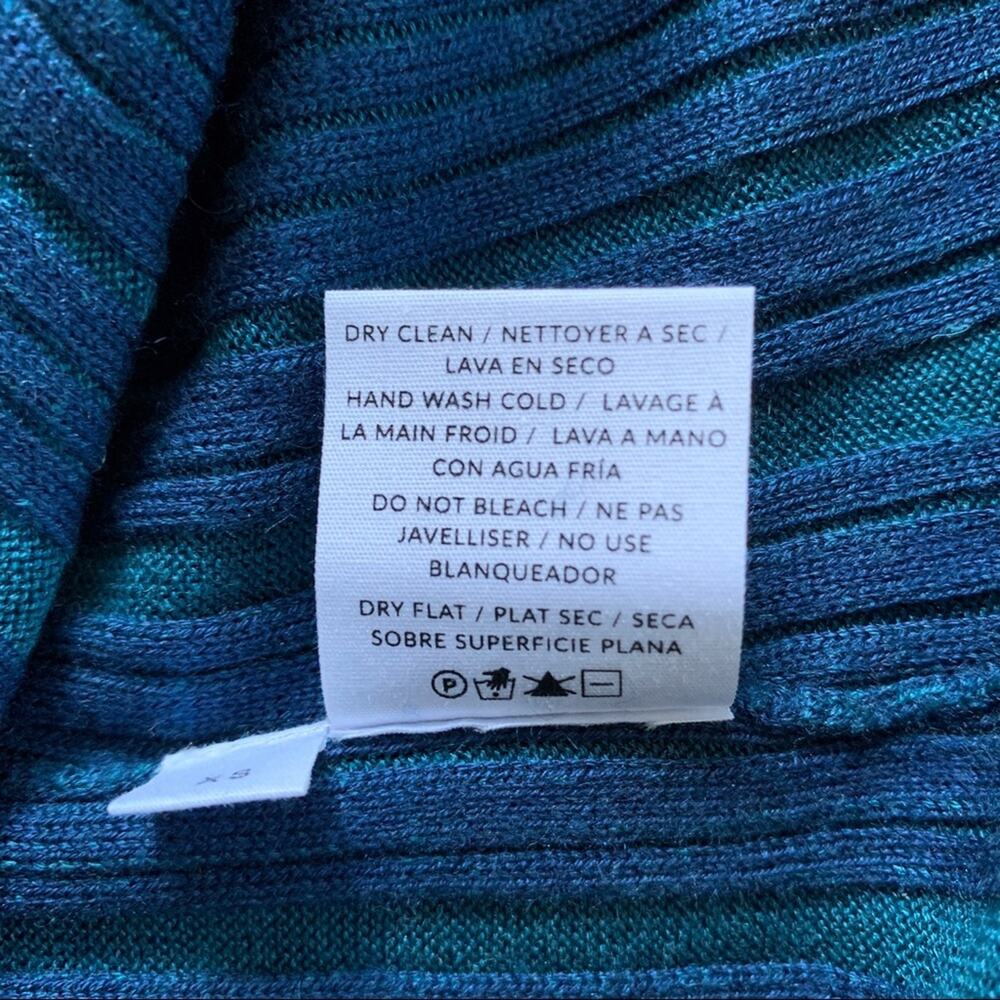 NEW Naadam Silk Cashmere Ribbed Knit Dress (Sz XS) Sleeveless Midi Maxi Blue - Picture 13 of 14